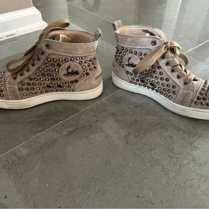 Christian Louboutin women’s Suede spiked sneaker